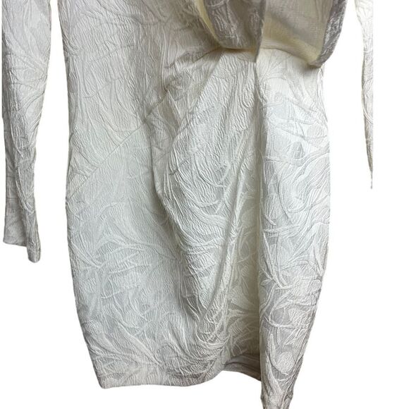 One33 Social Light Ivory Fringe Jacquard Dress NWT Sz. 6 - Picture 6 of 9